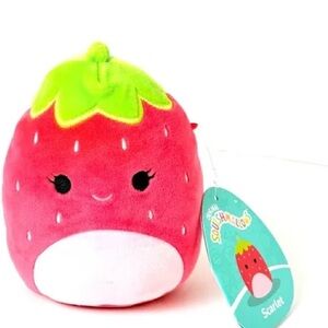 Squishmallows Scarlet Strawberry Plush - Red and Green